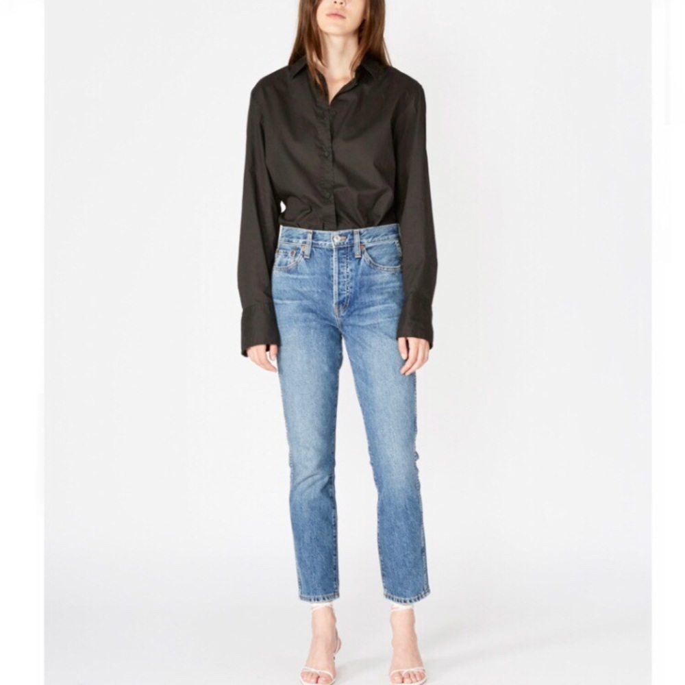 Re/done Originals Double Needle Crop Jeans